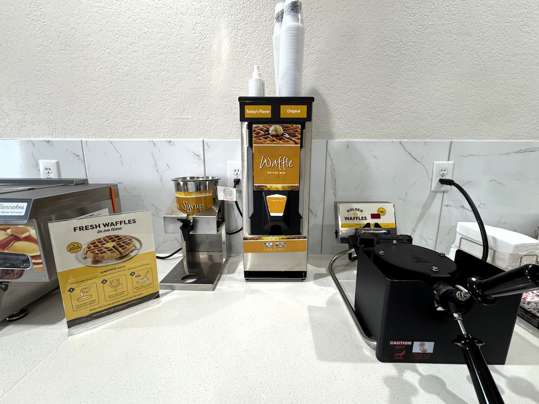 Fresh waffles at free breakfast buffet - Quality Inn & Suites McAlester