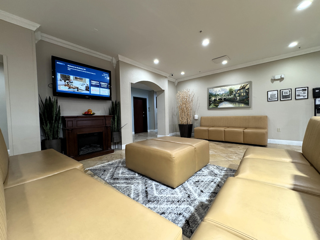 Lobby seating area at Quality Inn & Suites McAlester on Hwy 69